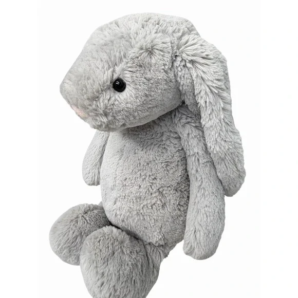 Jellycat London Gray Bashful Bunny Rabbit Medium 12" Floppy Ears Plush Lovey - Picture 7 of 15